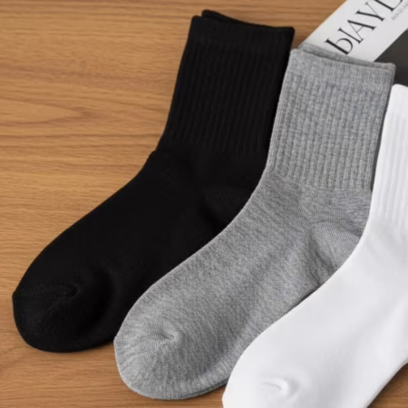Kit 3 Pares Meias De Classic Cano Médio Masculina Feminina-Tam: 39-44