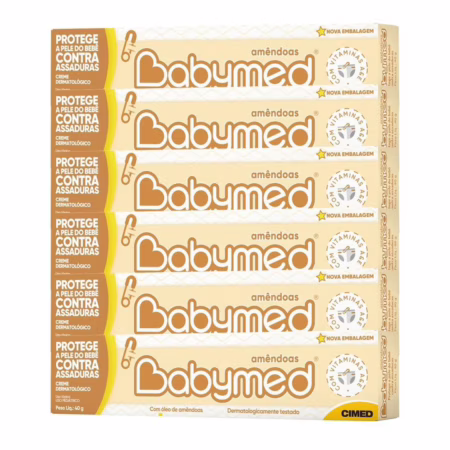 Kit 6 Pomada Babymed Amêndoas 40g