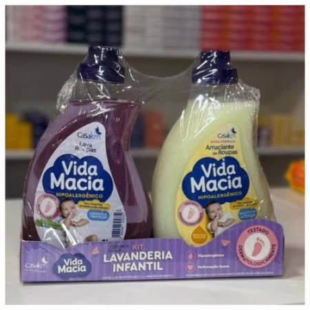 Kit Vida Macia (Lava Roupas e Amaciante - Glicerina e  Camomila) 2 x 1L