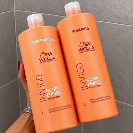 🚨 Kit Wella Invigo Nutri Enrich Shampoo Condicionador E Válvulas