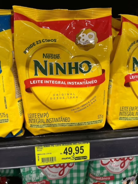 Leite em Pó Ninho Integral Instantâneo Sachê 750g