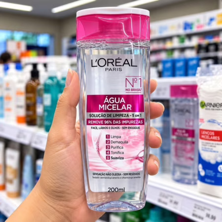 🚨 L'Oréal Paris, Água Micelar Solução de Limpeza 5 em 1 Limpa, Demaquila, Purifica, Suaviza e Reequilibra, Cuidado Diário Multifuncional para Todos os T...