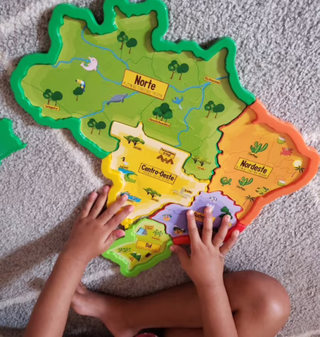 Mapa do Brasil 3D Plástico Elka