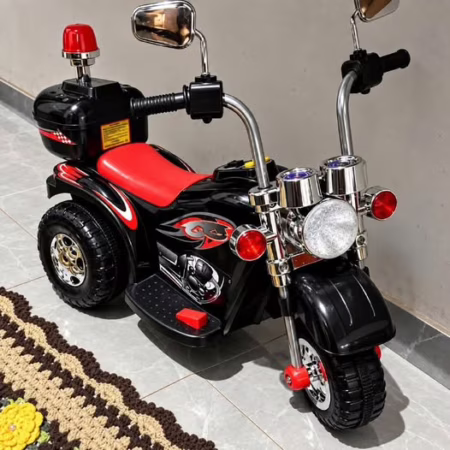 Mini Moto Infantil Elétrica Brinq Kids BQ014 6V C/ Luzes e Som Preta