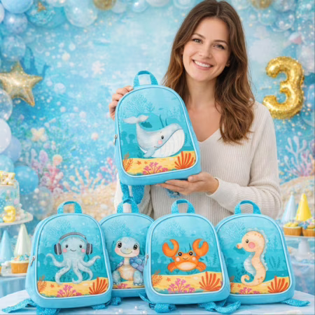 Mochila Fundo do Mar  Infantil Aniversário Lembrancinha Decoração SEM PERSONALIZAR 10/20/30 unidades