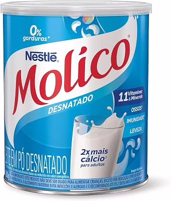 Molico - Leite em Pó, Desnatado, Nutrição diária para seus ossos, 280g