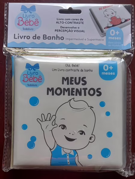 Olá, Bebê! Um livrinho Contraste de Banho: Meus Momentos