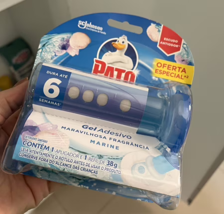 Pato Desodorizador Gel Adesivo Marine 6 Discos + Aplicador