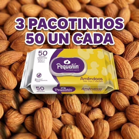 Pequeñín Lenços Umedecidos Amendôas 150 Un