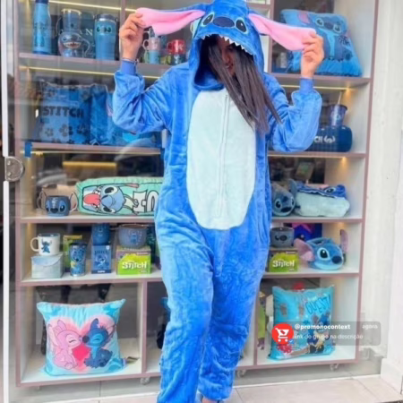 Pijama Macacão Kigurumi Stitch