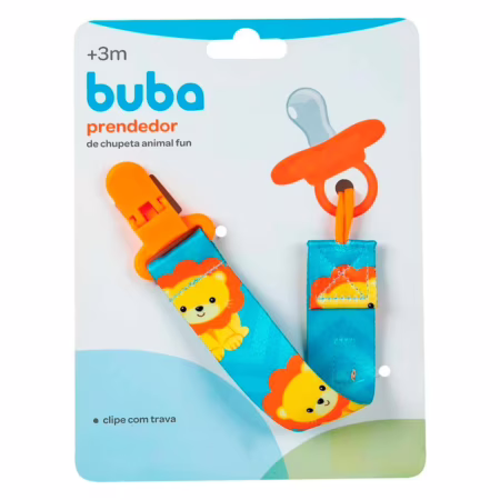 Prendedor de Chupeta Animal Fun Leão 12047 - Buba
