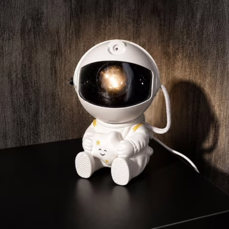 Projetor Astronauta de Galáxia e Estrelas LED com Controle Remoto USB
