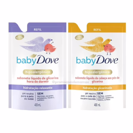 Refil Sabonete Líquido Dove Baby Hidratação Glicerinada da Cabeça aos Pés 400ml