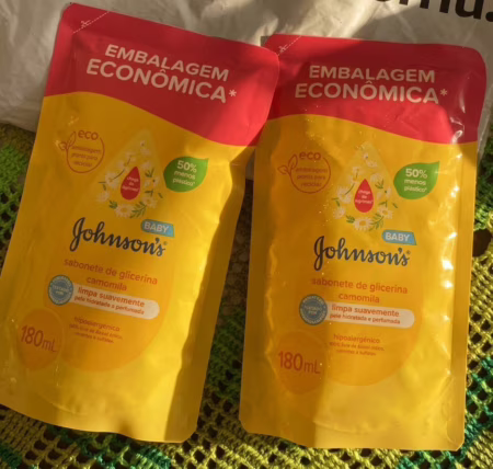 Sabonete Líquido Glicerina Camomila JOHNSON’S® Baby, 180mL