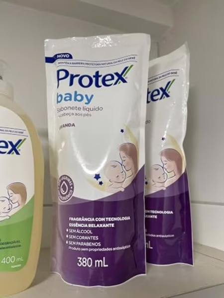 Sabonete Líquido Para Bebês Protex Baby Lavanda Refil 380ml