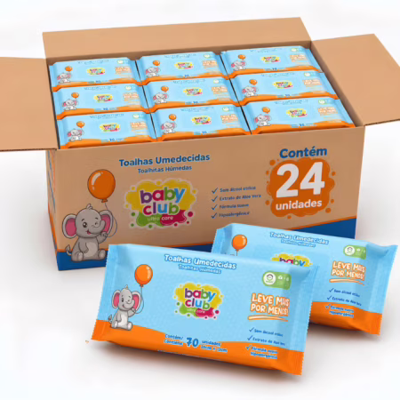 Sai 3,92 cada pacotinho com 70 lencinhos