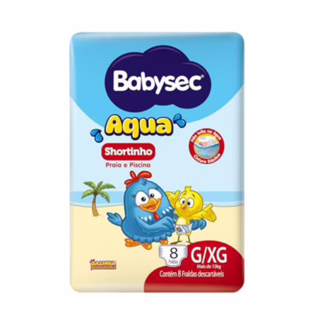 Sof Fralda Babysec Aqua G/XG 8 Unidades (Shortinho Praia e Piscina) • A