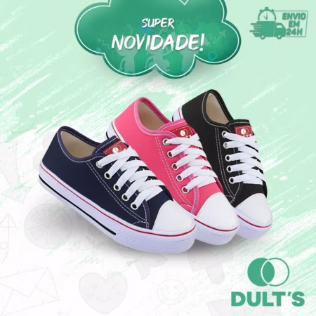 Tênis Infantil All Cano Baixo Moda Escola passeio Menino Menina confortavel Star Promoção Dult´s