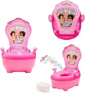 😍 Troninho Penico Infantil Musical Princesas Rosa Maxi Baby