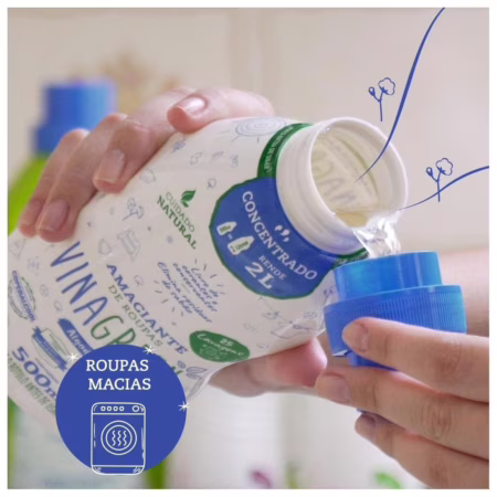 Vinagreen Amaciante de Roupas Concentrado Algodão 500ml