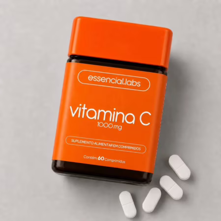 VITAMINA C 1000mg - Fórmula Concentrada e 100% PURA - 60 Doses • A
