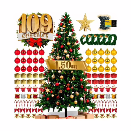 Árvore Natal Pinheiro 150cm Enfeitada Decorada Promoção 150m