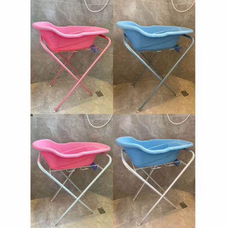 Banheira de Bebê com Suporte Retrátil Resistente Compacto até 18Kg
