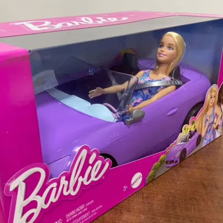 😍 Barbie Veículo para Boneca Conversível Roxo para crianças a partir de 3 anos