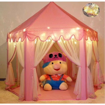 > 🧡 Barraca Infantil Tenda Cabana Castelo Princesas+luzes Led+promoçao