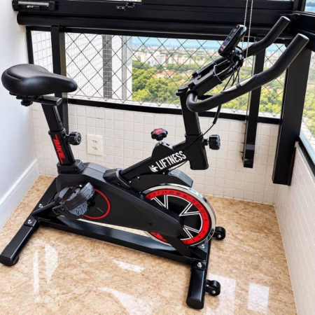 🚨 Bicicleta Ergométrica Bike Spinning Para Exercícios Com Volante e Display LCD