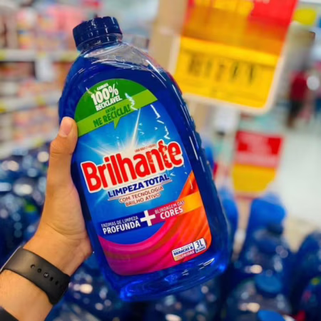💎 Brilhante Limpeza Total - Lava Roupas Líquido 3L