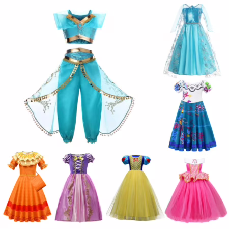 Fantasia Princesas Infantil Disney Vários Modelos Aurora Rapunzel Unicórnio Festa Carnaval Hallowwen Cosplay