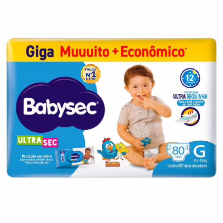 Fralda Babysec Galinha Pintadinha Giga 80 Unid.