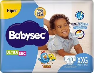 Fralda Babysec Galinha Pintadinha Ultrasec, Tamanho XXG, 48 Unidades