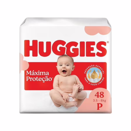 Fralda Huggies Máxima Proteção P com 48 Unidades