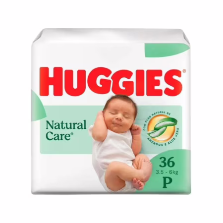 Fralda Huggies Natural Care P 36 unidades