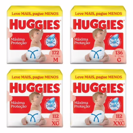 Fralda Huggies Supreme Care PACOTÃO