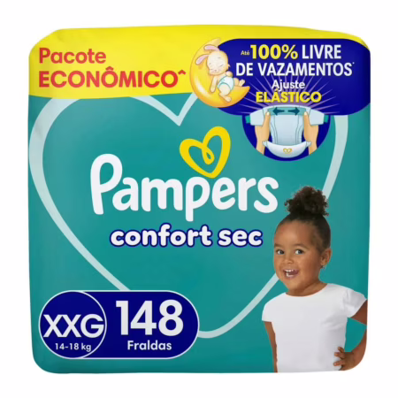Fralda Pampers Confort Sec XXG 148 Unidades