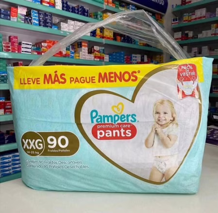 Fralda Pampers Pants Premium Care XXG com 90 Unidades