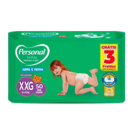 Fralda Personal Baby Protect & Sec XXG 50 Unidades