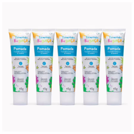 Kit 5 Pomadas Preventivas para Assaduras 45g Turminha da Bagunça Pomada Bebê