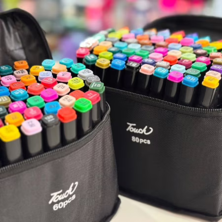 💎 Kit Canetas Marcadoras Dupla Ponta Aquarela / 24 a 168 Cores / Para Crianças e Desenho