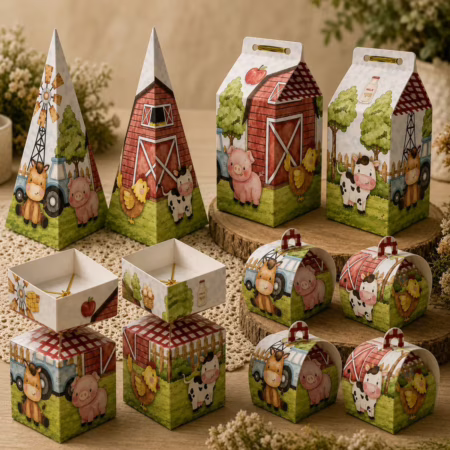 Kit Lembrancinha Fazendinha 20 Caixinhas