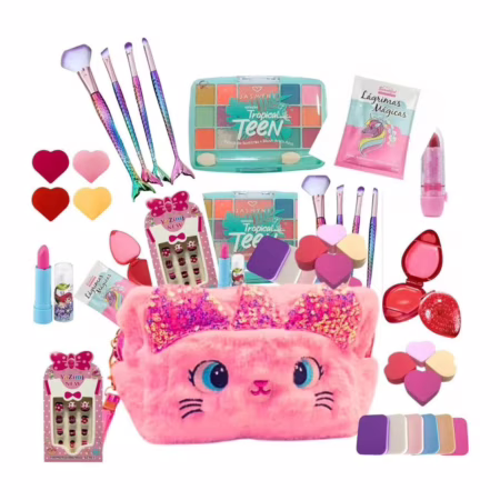 Kit Maquiagem Infantil Maleta Com Batom, Sombra E Gloss