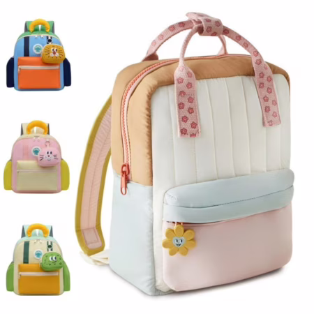 🛍️ Mini Mochila Infantil Para Meninas De 2 A 4 Anos - Linda Flor De Girassol Pendurada Colorida
