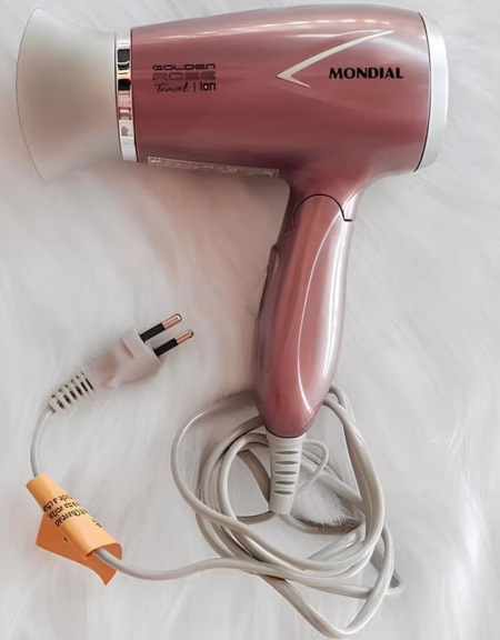 💎 MONDIAL Secador de Cabelos Travel, Golden Rose, 1200W, Bivolt - SC-47-GR