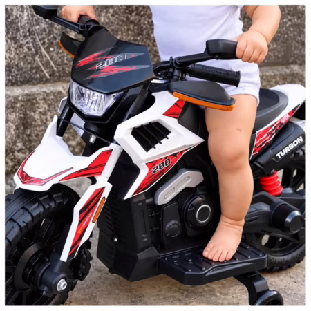 Moto Elétrica Infantil Turbon Com Rodinhas Branco Zippy Toys