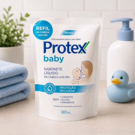 Protex Baby Delicate Care Sabonete Líquido Infantil Refil, 180ml
