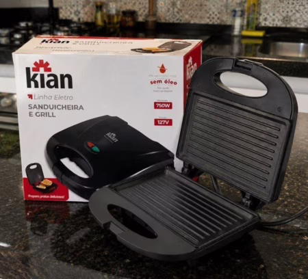 🥪 Sanduicheira Grill 2 Em 1 Kian Elétrica 750w
