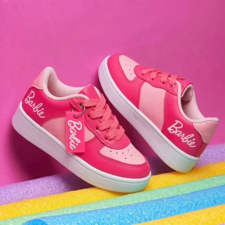 Tênis Infantil Air Barbie Rosa Meninas Escolar Curto Looked.
